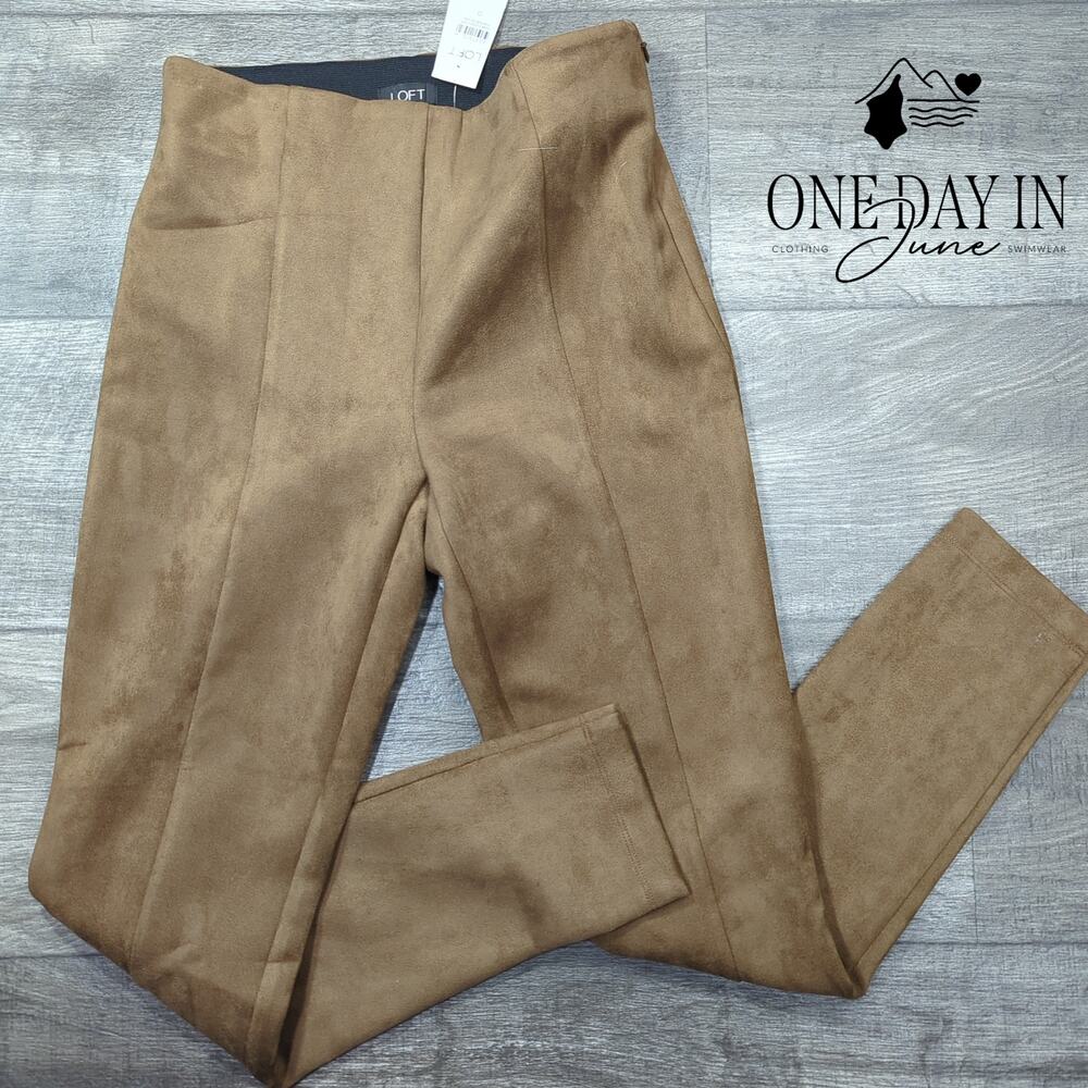 Loft Suede Like Ankle Pants Size 0